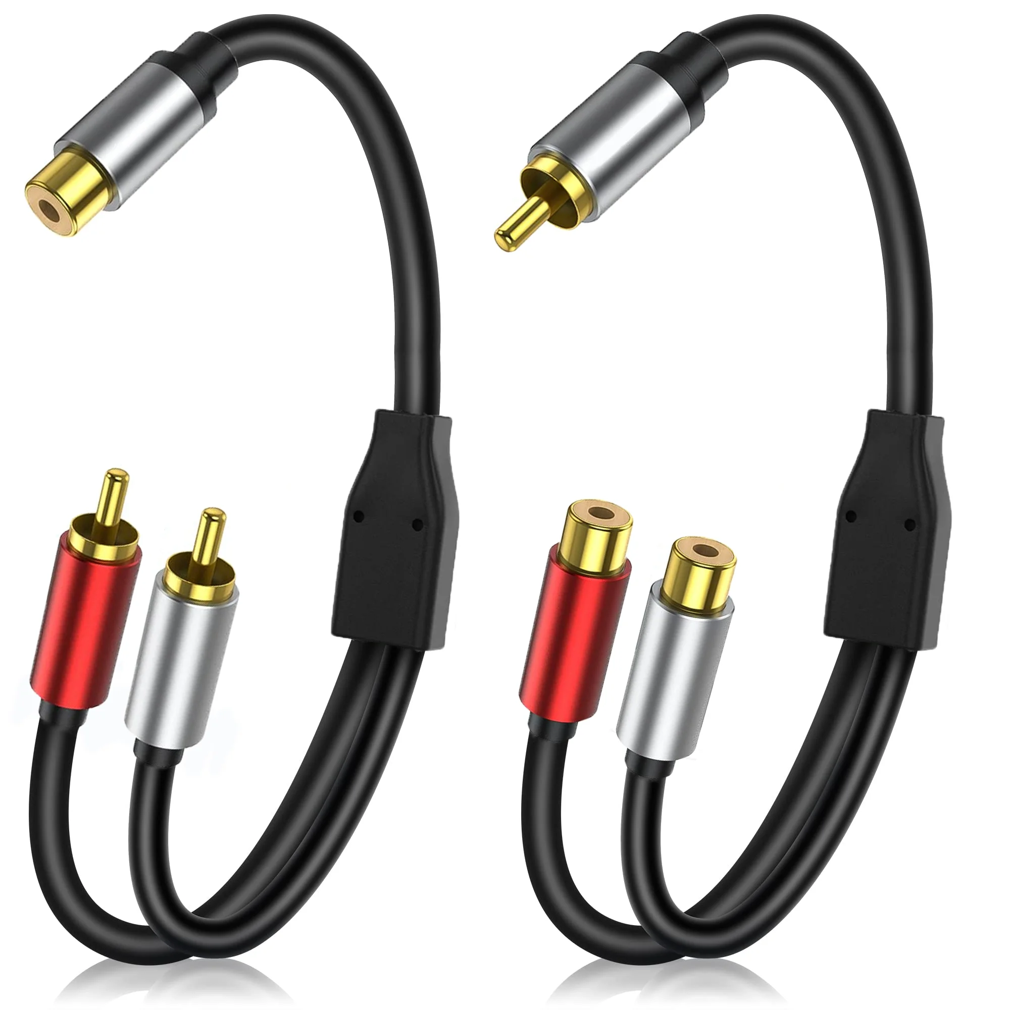 0.3m/1ft Krótki kabel audio RCA Splitter RCA 1 do 2 męskich do żeńskich adapterów Jack do telewizora CD DVD…