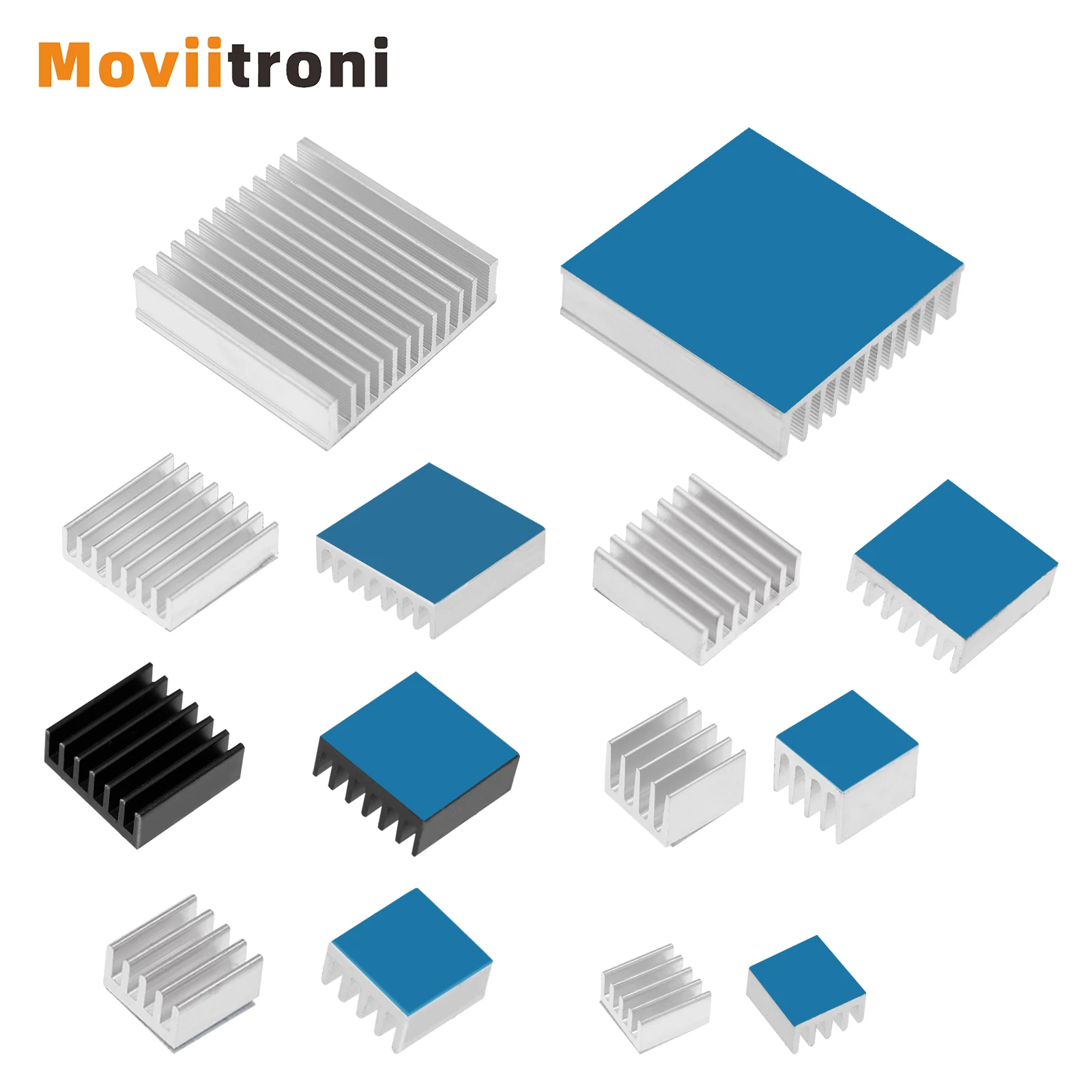 1/10 sztuk radiator aluminiowy wieloskowy radiator chłodzenie radiatora dla chipów elektronicznych IC…