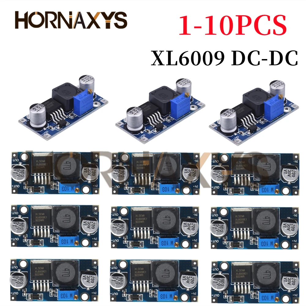 1-10PCS XL6009 4A Boost Converter Step Up Regulowany moduł zasilacza DC-DC 15W 5-32V do 5-50V LM2577 Step-up… 1-10PCS XL6009 4A Boost Converter Step Up Regulowany moduł zasilacza DC-DC 15W 5-32V do 5-50V LM2577 Step-up…