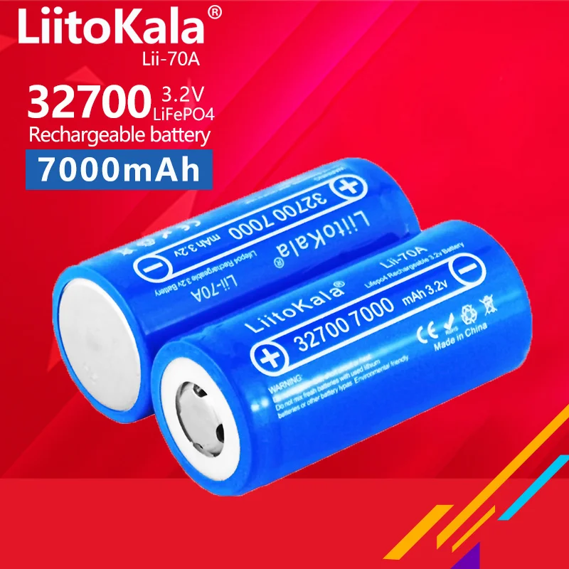 1-12 sztuk LiitoKala Lii-70A 3.2v 32700 7000mAh lifepo4 akumulator 5C akumulator wyładowczy do latarki…