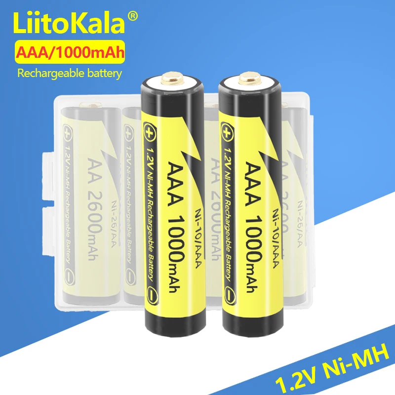 1-15 sztuk LiitoKala Ni-10/AAA 1.2V 1000mAh Ni-MH akumulator do latarki aparatu zabawki golarka wstępnie…