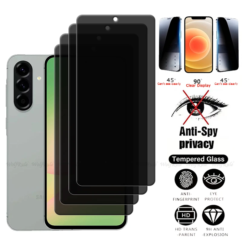1/2/3/4 szt. Dla Samsung A56 szkło Samsung A56 szkło hartowane ochronna prywatność osłona antyszpiegowska klej…