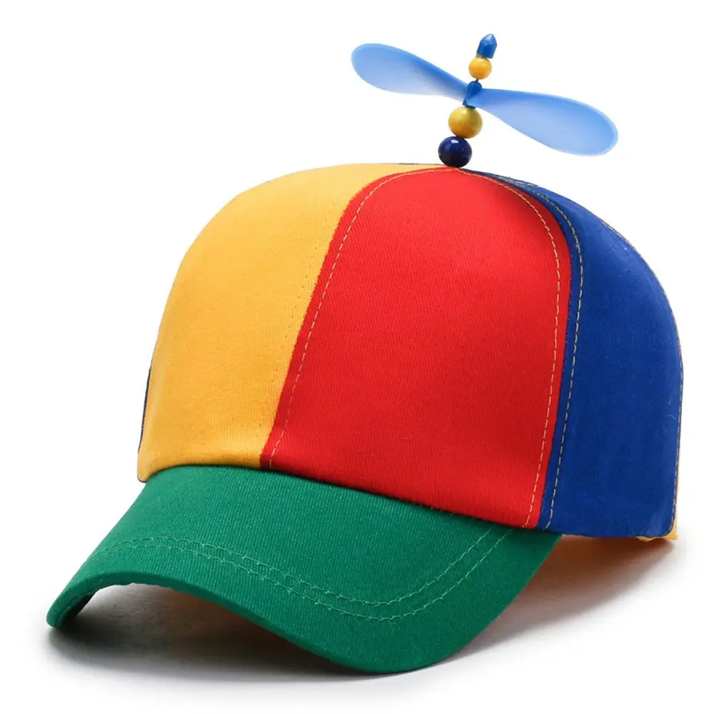 1/2PC Funny Snapback Hat Helicopter Propeller Adventure Dad Hat Rainbow Bamboo Dragonfly Baseball Cap For…
