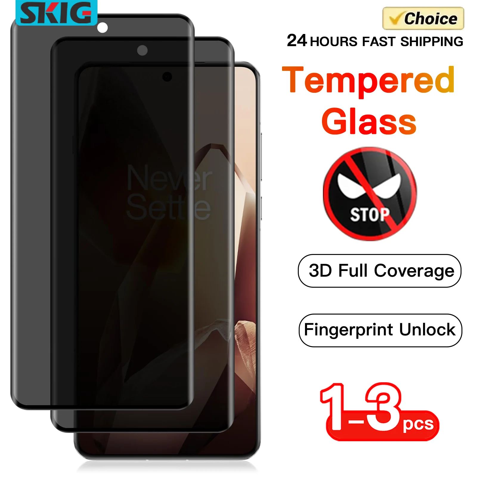 1-3 SZT. Szkło Hartowane Anti-Spy do OnePlus 13 12 11 10 9 8 Pro R, Pełne Pokrycie 3D, Klej na Krawędziach…