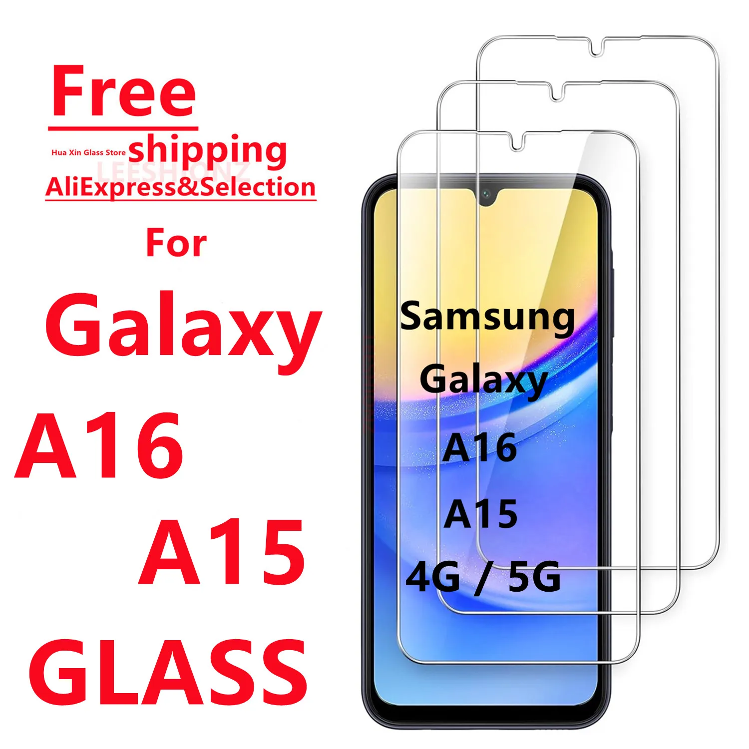 1/4 szt. Folia ze szkła hartowanego do Samsung A16 A15 4G 5G – Ochraniacz ekranu telefonu komórkowego