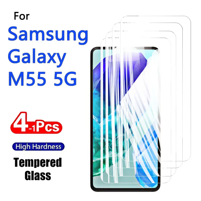 1-4 szt. Ochraniacz ekranu do Galaxy M55 5G Samsung szkło hartowane kryształ 9H wysokiej jakości aluminium…