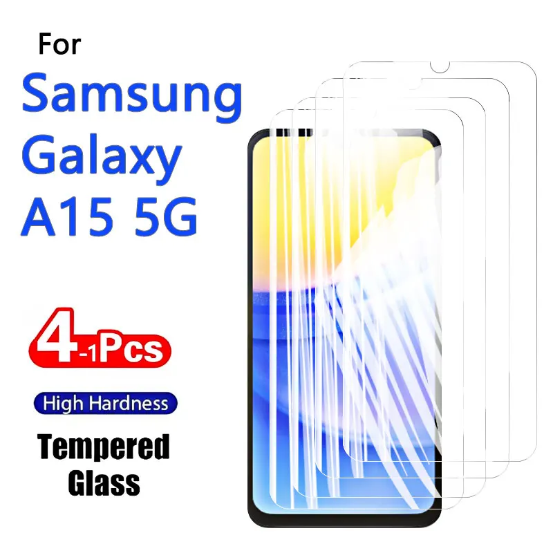 1-4 szt. Ochraniacze ekranu do Galaxy A15 5G Samsung Szkło hartowane Crystal 9H HD Wysokie aluminiowe etui…