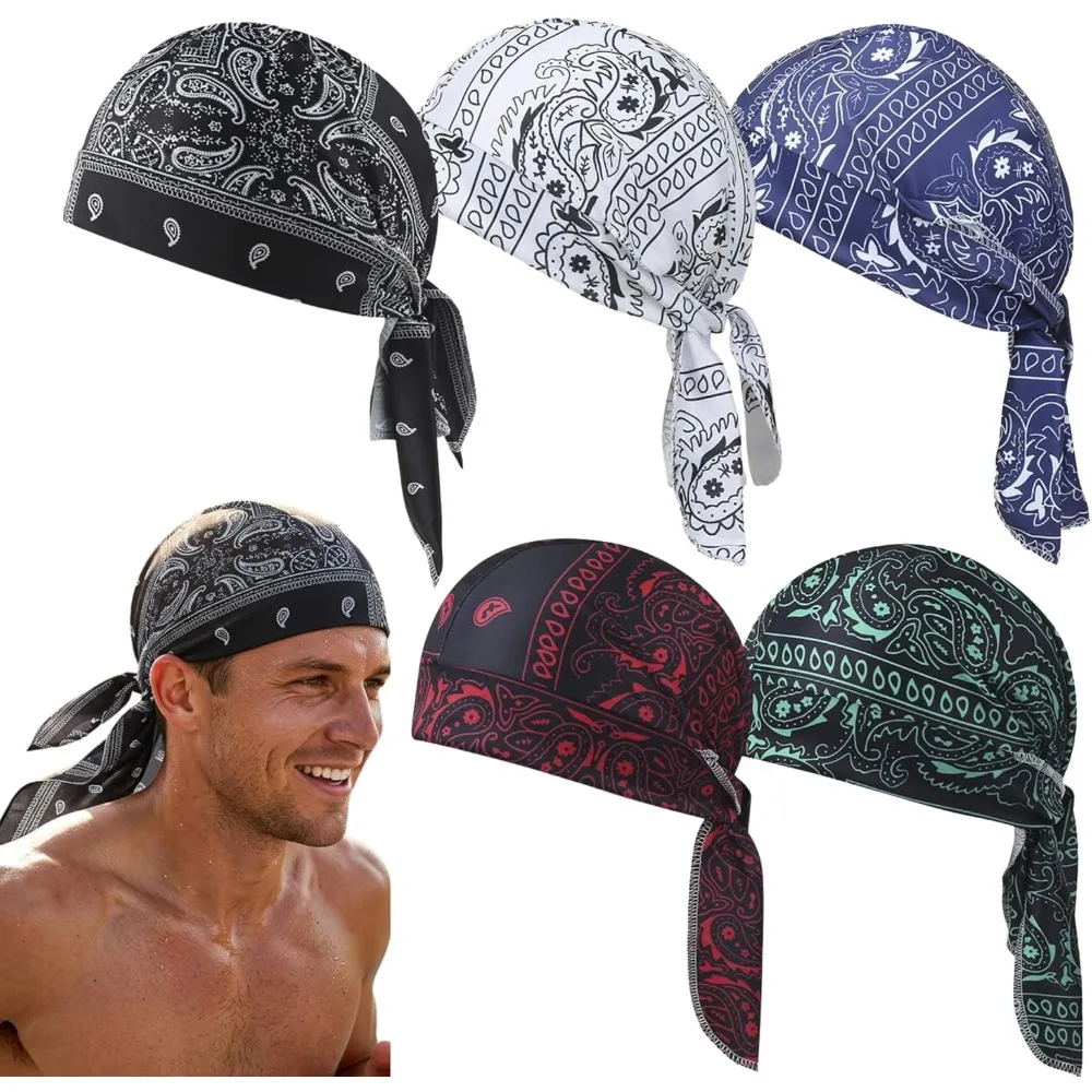 1-5 szt. Chłodząca Czapka Pod Kask Oddychająca Odprowadzająca Pot Opaska na Głowę Bandana Czapka dla Kobiet i…