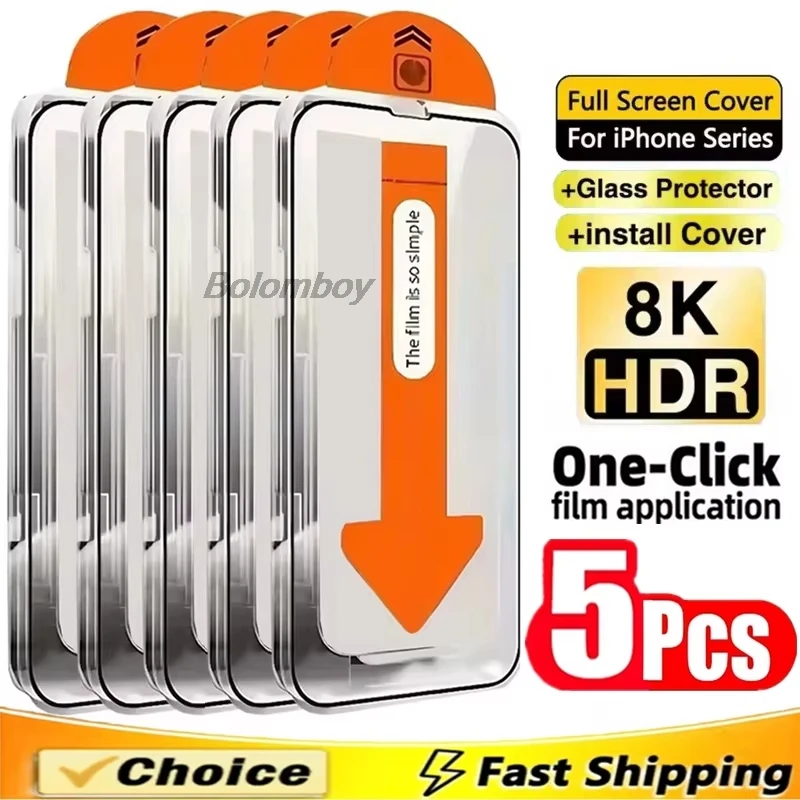 1-5 SZT. HD Oleofobowa Powłoka Ochronna na Ekran Bezpyłowa Szkło Hartowane do iPhone 17 Pro Max iPhone 18 Pro…