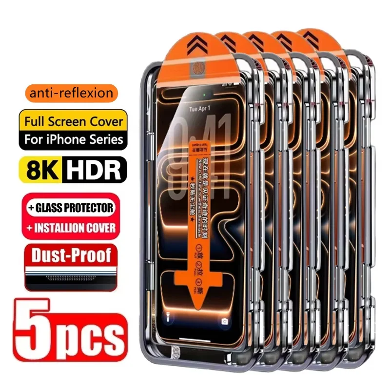 1-5 SZT. Łatwa w montażu folia ochronna HD na ekran do iPhone 17 Pro Max 18 15 16 13 11 14 16e 12 Mini XR X Xs…