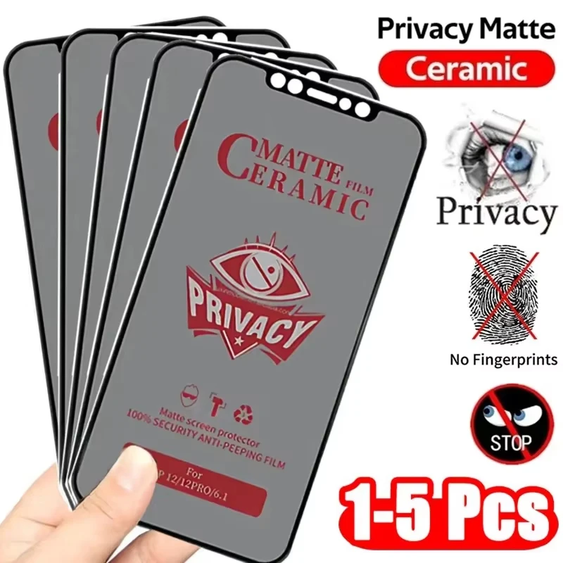 1-5 szt. Matowe folie ochronne na ekran z filtrem prywatności do iPhone 18 17 16 15 Pro Max 14 13 12 11 17 Air…