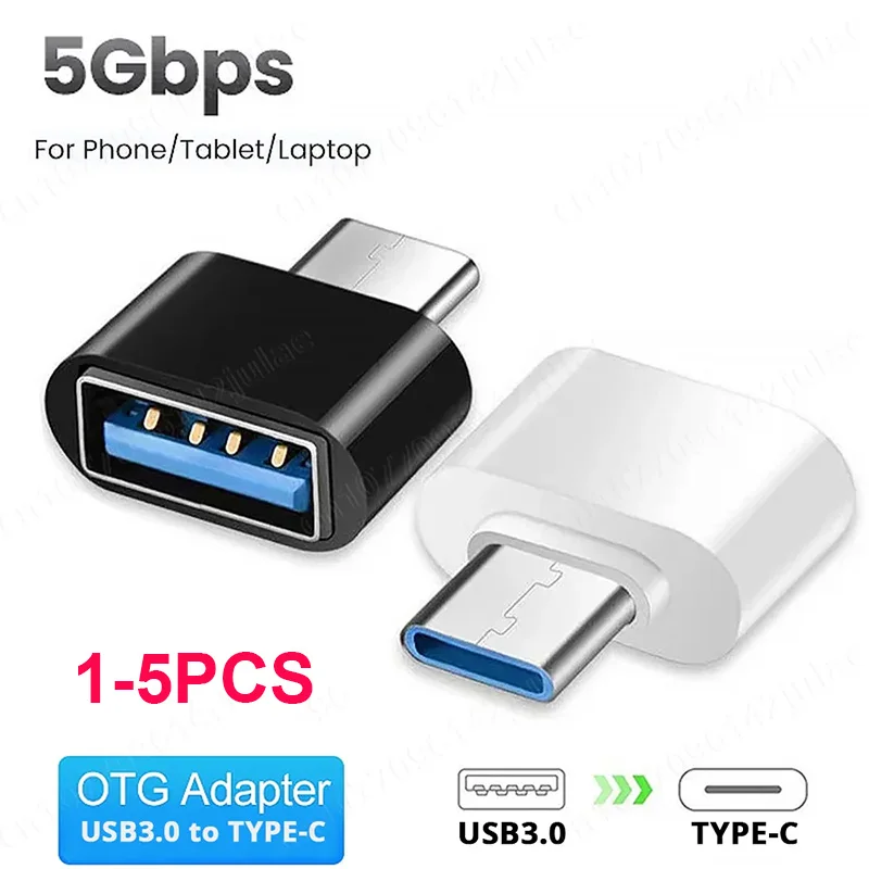 1/5 sztuk nowy uniwersalny type-c na USB 2.0 OTG złącze adaptera do telefonu komórkowego USB2.0 typ C Adapter…