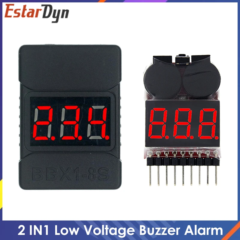 1-8S BBX1-8S 2IN1 Tester napięcia akumulatora Lipo/niskonapięciowy alarm dźwiękowy/oczyszczacz napięcia… 1-8S BBX1-8S 2IN1 Tester napięcia akumulatora Lipo/niskonapięciowy alarm dźwiękowy/oczyszczacz napięcia…