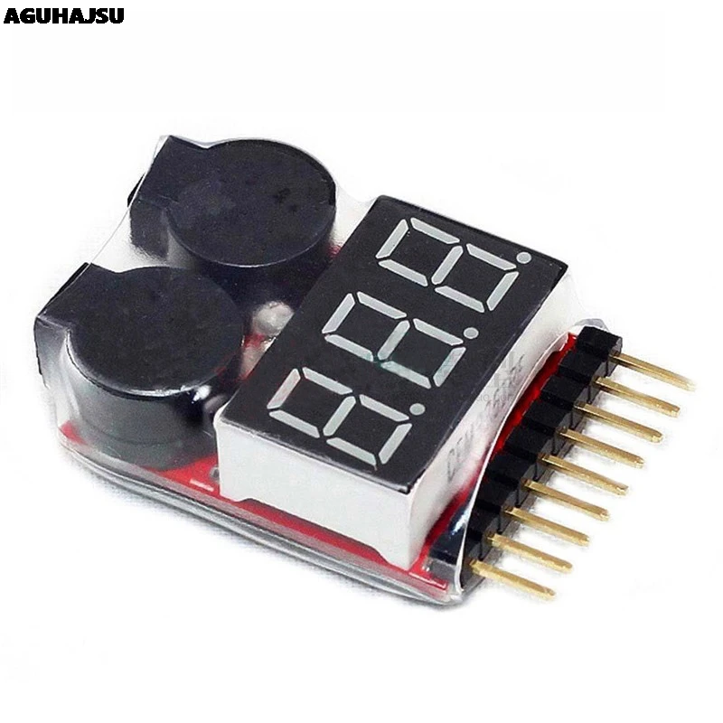 1 szt. 1-8S LED niskiego napięcia brzęczyk alarmowy wskaźnik napięcia Lipo Tester kontrolny 1 szt. 1-8S LED niskiego napięcia brzęczyk alarmowy wskaźnik napięcia Lipo Tester kontrolny