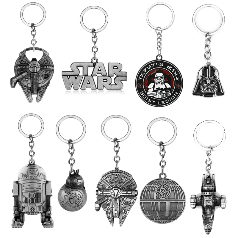 1 szt. Brelok Star Wars Statek Kosmiczny R2-D2 Postać z filmu Mandalorian Kreskówka Animacja Zawieszka…
