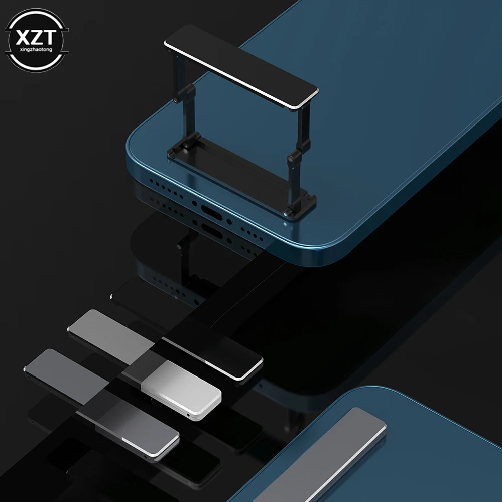 1 szt. Nowy niewidoczny składany uchwyt na telefon Mini ze stopu aluminium uniwersalny stojak na telefon…