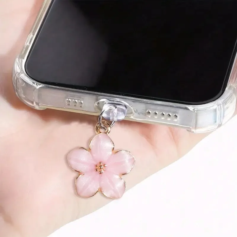 1 szt. Proste kwiaty Wtyczka przeciwpyłowa do telefonu Akcesoria Dekoracja Wiszący wisiorek do iPhone’a do… 1 szt. Proste kwiaty Wtyczka przeciwpyłowa do telefonu Akcesoria Dekoracja Wiszący wisiorek do iPhone’a do…