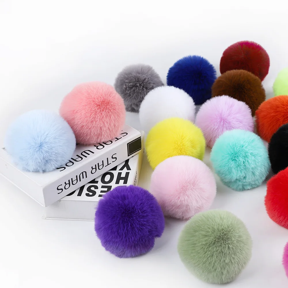 1 szt. Sztuczne futro z lisa kulki pompony DIY kapelusz czapka z pomponem z pętla elastyczna na kapelusze…