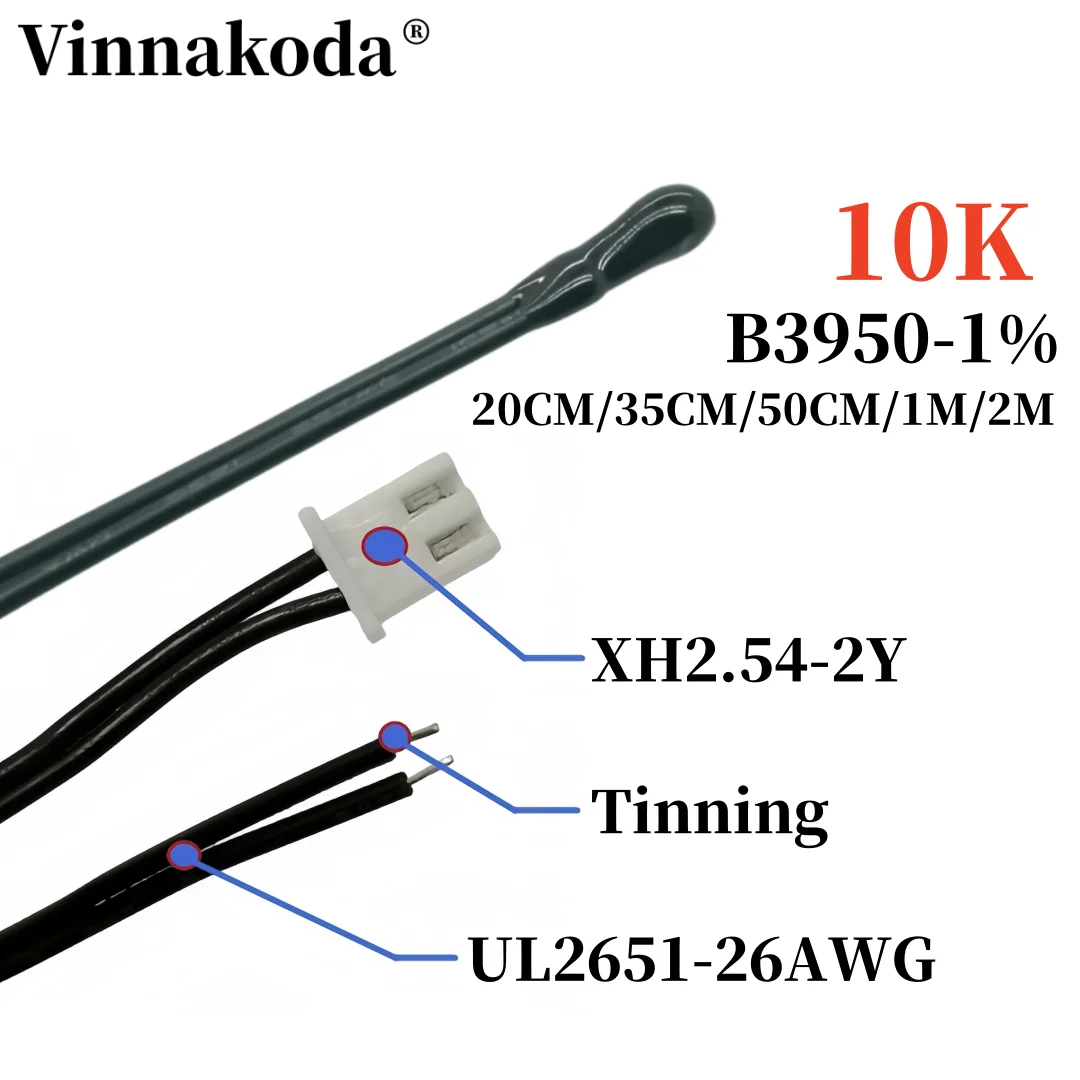 1 SZT. Termistor NTC Czujnik Temperatury B3950 10K 1% Sonda Powietrza Sonda Klimatyzacji 20/35/50CM 1/2M 1 SZT. Termistor NTC Czujnik Temperatury B3950 10K 1% Sonda Powietrza Sonda Klimatyzacji 20/35/50CM 1/2M