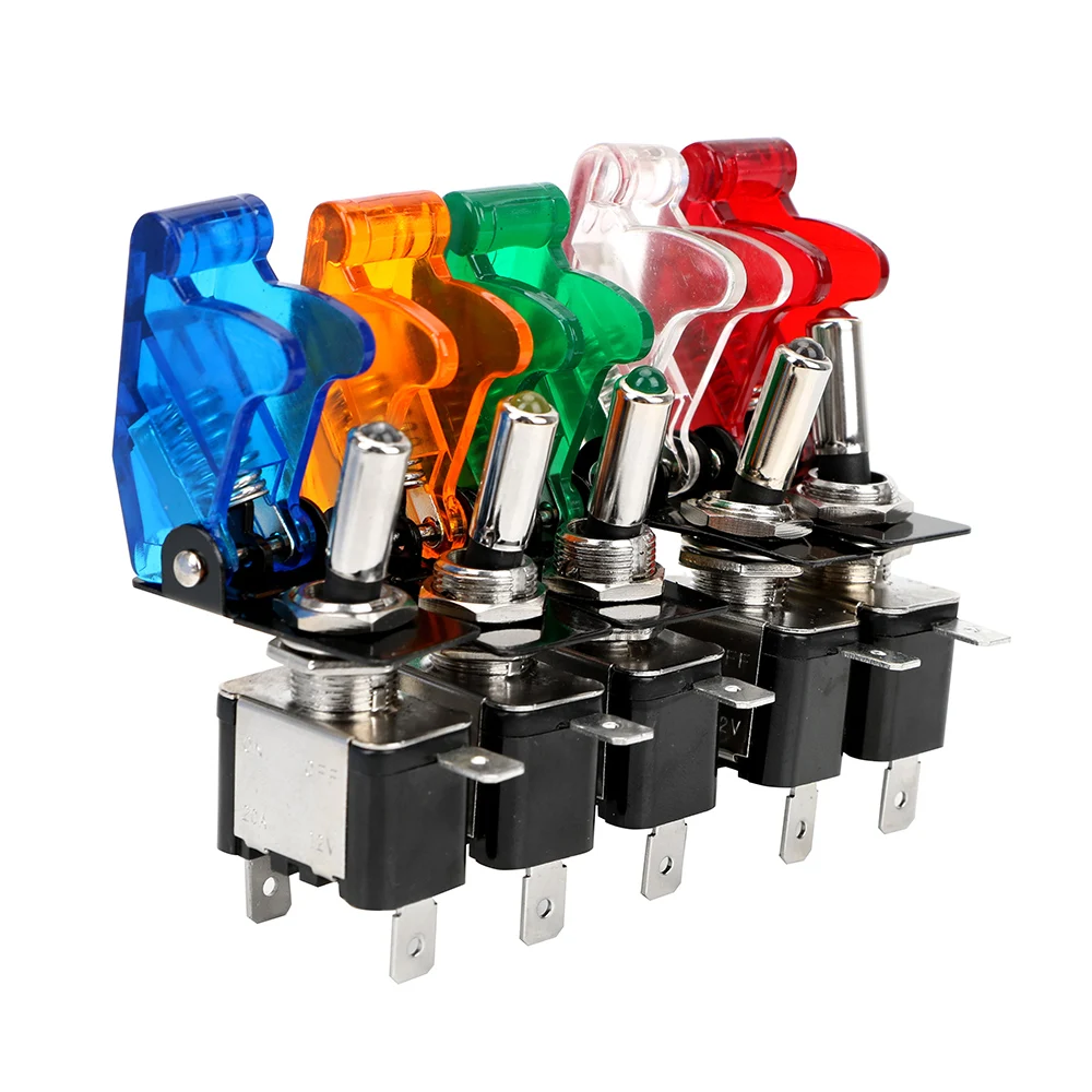 1 SZTUK 12V 20A Przełącznik LED Przełącznik samochodowy Automatyczna osłona LED Światło z osłoną ochronną SPST… 1 SZTUK 12V 20A Przełącznik LED Przełącznik samochodowy Automatyczna osłona LED Światło z osłoną ochronną SPST…