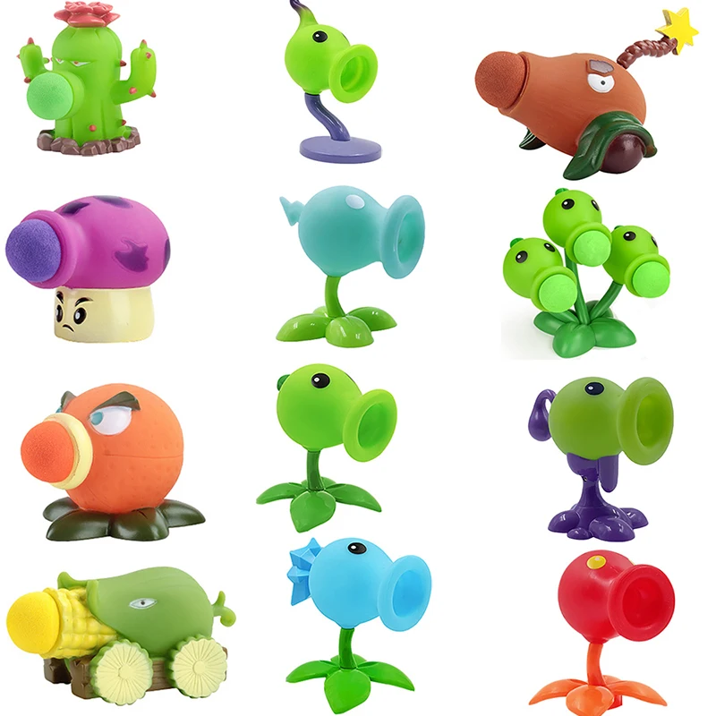 1 sztuk rośliny vs Zombies Peashooter Gatling Pea shooter pcv Zombie Model postaci zabawki lalki strzelanie…