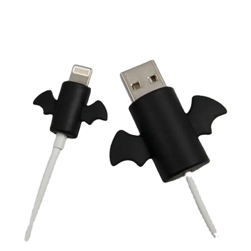 1 zestaw Cartoon Data Cable Protector Angel Wing Cable Winder Charging Line USB Protector Cable Organizer 1 zestaw Cartoon Data Cable Protector Angel Wing Cable Winder Charging Line USB Protector Cable Organizer