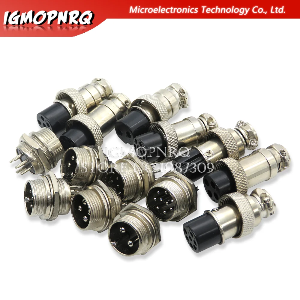1 zestaw GX16 2/3/4/5/6/7/8/9 Pin męski i żeński 16mm ibuw metalowe okrągłe złącze lotnicze gniazdo wtykowe…