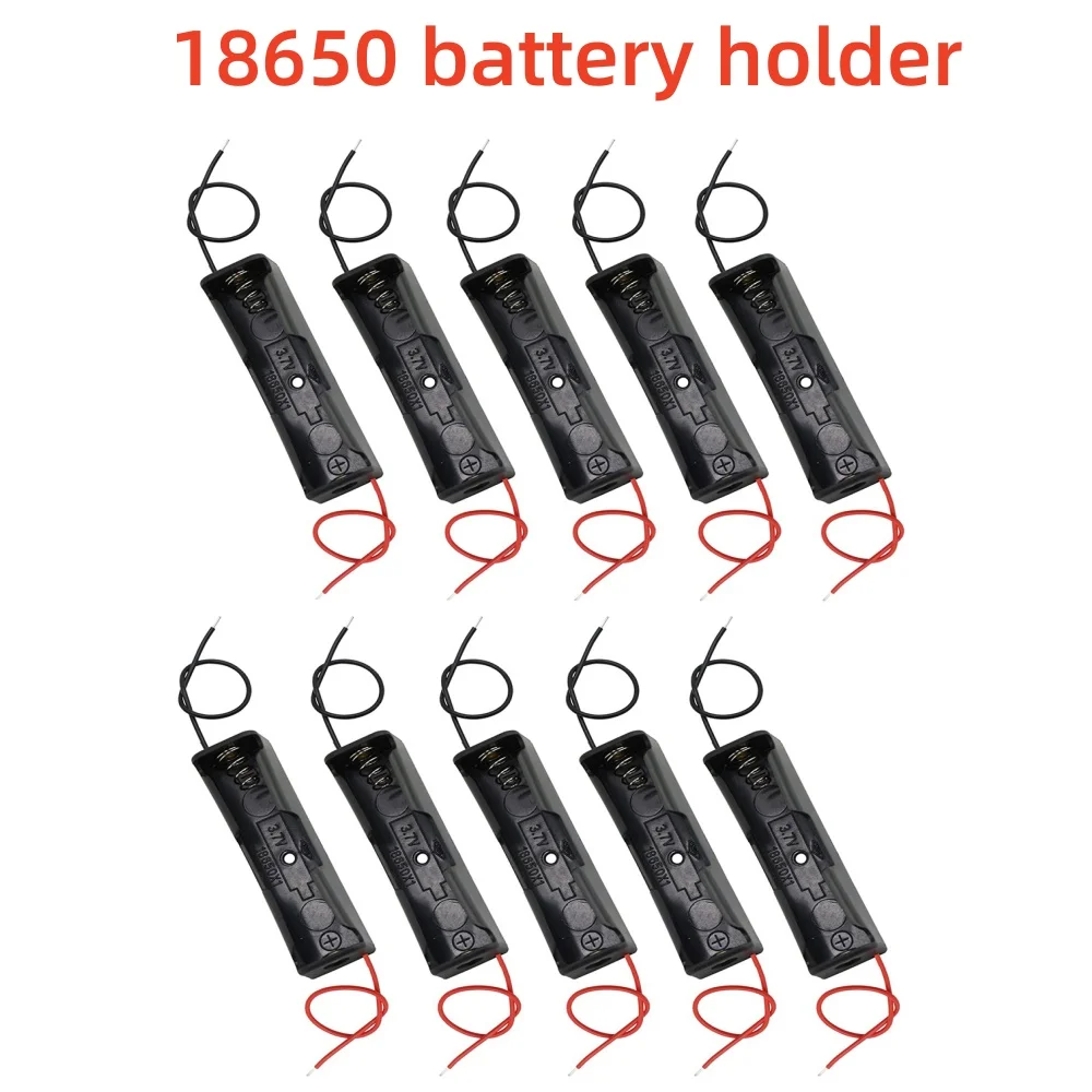 10-częściowy plastikowy pojemnik do przechowywania power banków, obudowa na baterie 18650 z przewodem 150 mm… 10-częściowy plastikowy pojemnik do przechowywania power banków, obudowa na baterie 18650 z przewodem 150 mm…