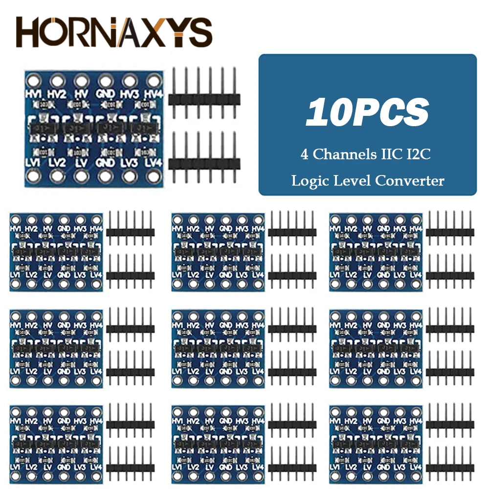 10 sztuk 4 kanały IIC I2C konwerter poziomu logicznego moduł dwukierunkowy 3.3V do 5V Shifter dla Arduino 10 sztuk 4 kanały IIC I2C konwerter poziomu logicznego moduł dwukierunkowy 3.3V do 5V Shifter dla Arduino