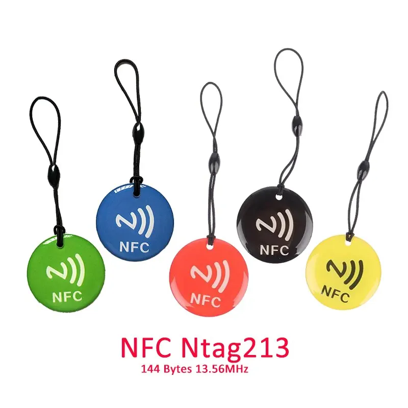 10 sztuk Ntag213 Etykieta NFC Token z liną RFID 13,56 MHz 144 bajty ISO14443A Karta epoksydowa o średnicy 35… 10 sztuk Ntag213 Etykieta NFC Token z liną RFID 13,56 MHz 144 bajty ISO14443A Karta epoksydowa o średnicy 35…