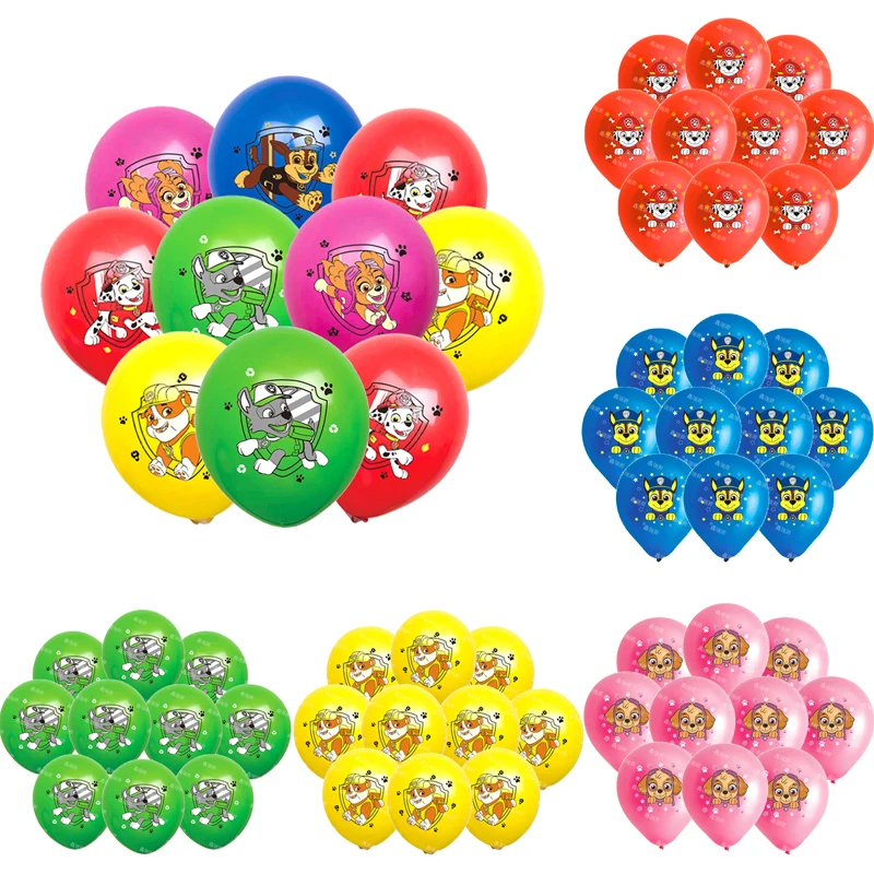 10 sztuk/zestaw Cartoon Paw Patrol balon lateksowy balon dekoracja urodzinowa dla dzieci Baby Shower Air…