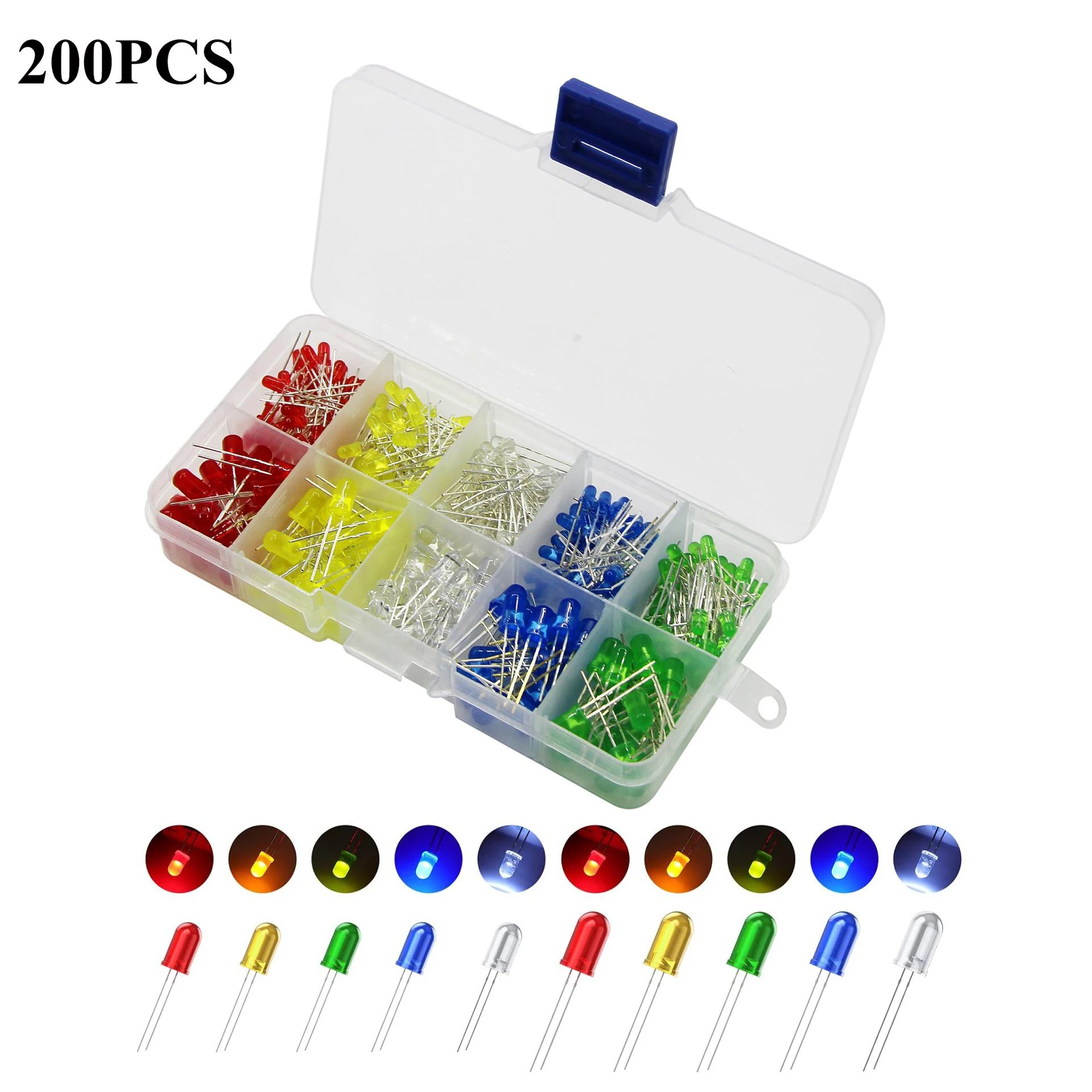 100/200 sztuk 3mm 5mm zestaw diod elektroluminescencyjnych LED okrągły rozproszony układ LED komponenty… 100/200 sztuk 3mm 5mm zestaw diod elektroluminescencyjnych LED okrągły rozproszony układ LED komponenty…