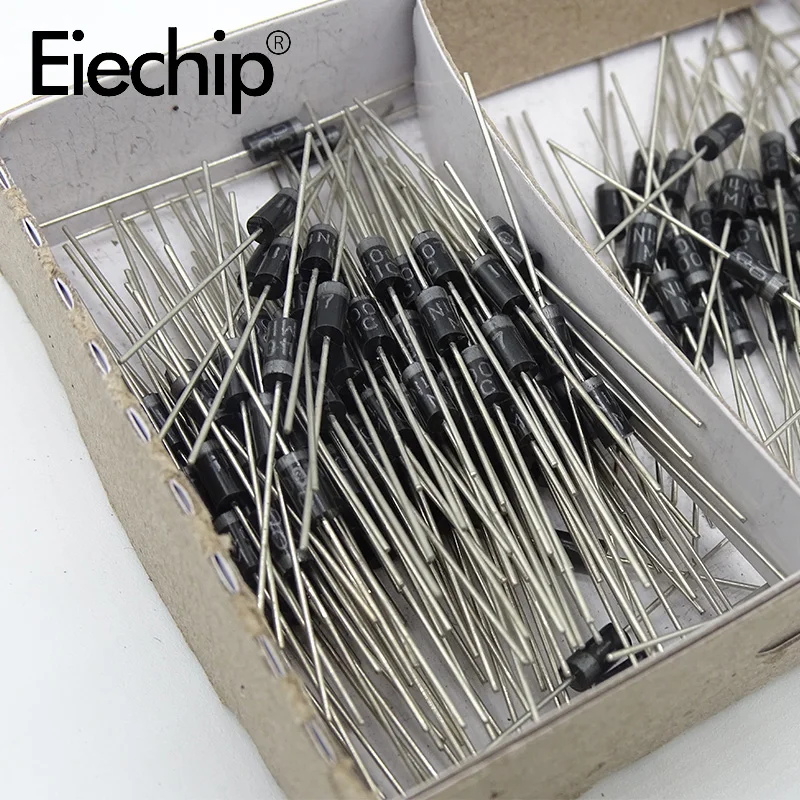 100 sztuk 1N4007 dioda prostownicza IN4007 1A 1200V DIP DO-41 dioda Schottky’ego