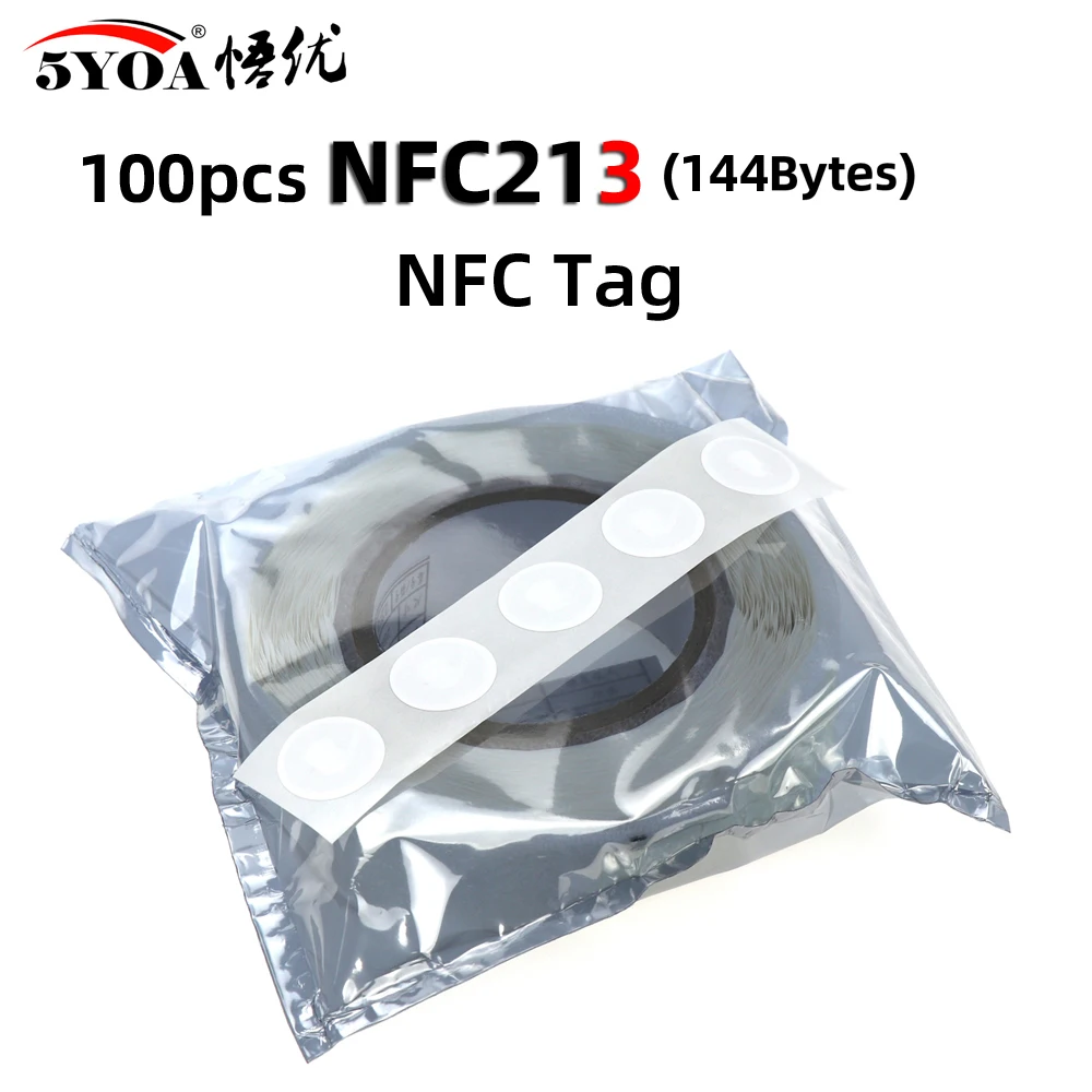 100 sztuk/partia Tag NFC NFC213 etykieta 213 naklejki tagi odznaki naklejka na etykiet 13.56mHz huawei share…