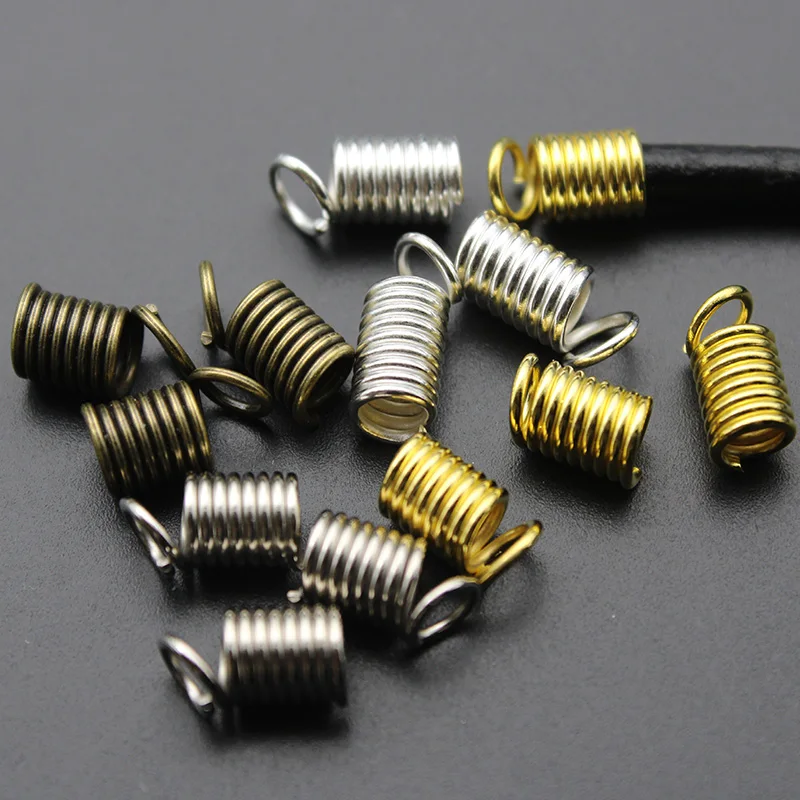 100 sztuk wiosna Crimp kończy zapięcia cewki przewód Crimps zaślepki pasuje 2mm 3mm przewód naszyjnik diy… 100 sztuk wiosna Crimp kończy zapięcia cewki przewód Crimps zaślepki pasuje 2mm 3mm przewód naszyjnik diy…