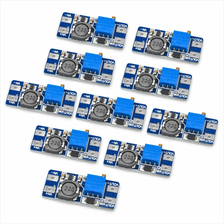10szt MT3608 Regulowany moduł Step Up Regulator napięcia Micro USB Type-c Wtyczka 2V-24V do 5V-28V 2A Step-Up…