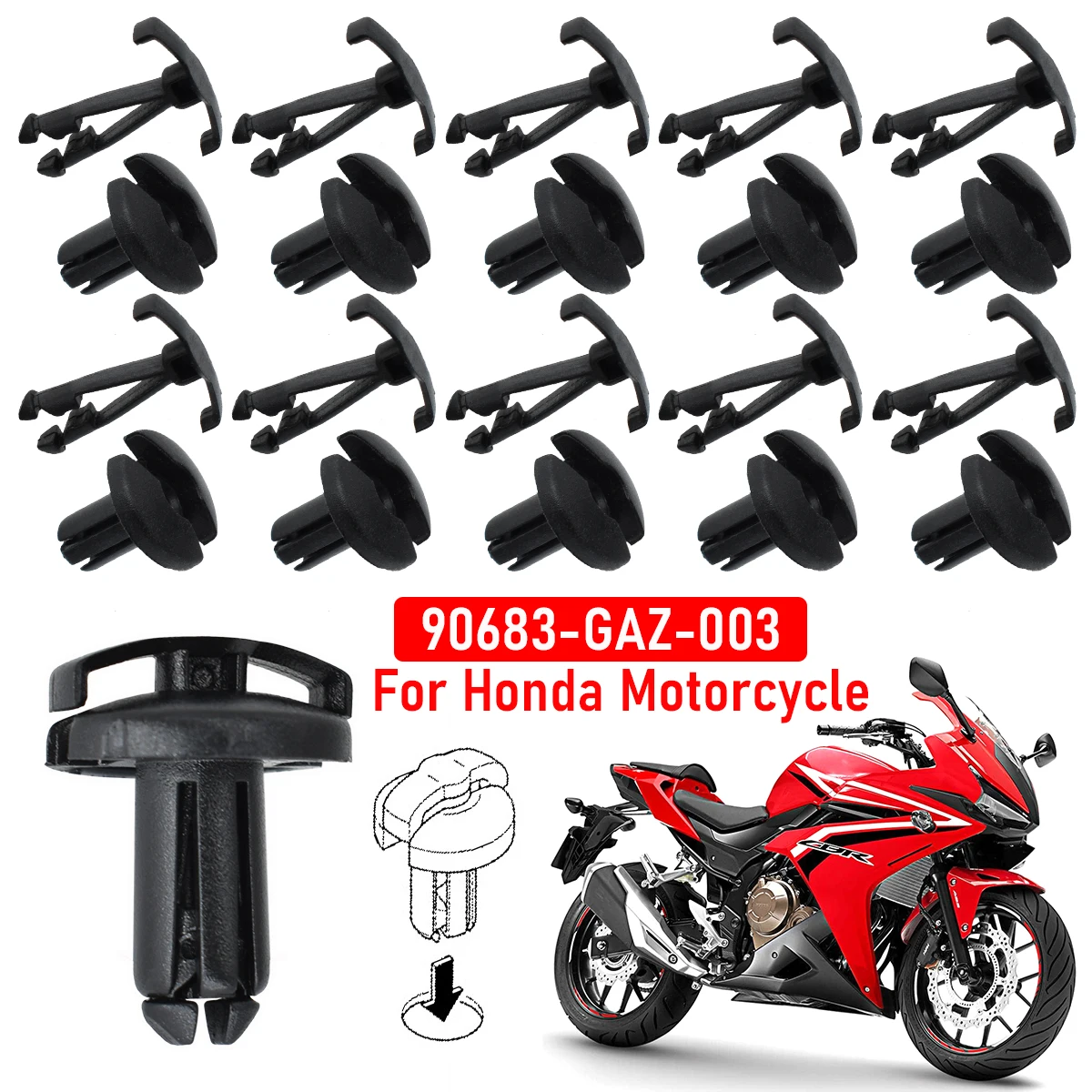 10x Do Honda CB 1300 VTR VFR 800 CBR 250 600 1000 MSX 125 ABS SH 150 Motocykl Skuter Nity wciskane Panel… 10x Do Honda CB 1300 VTR VFR 800 CBR 250 600 1000 MSX 125 ABS SH 150 Motocykl Skuter Nity wciskane Panel…