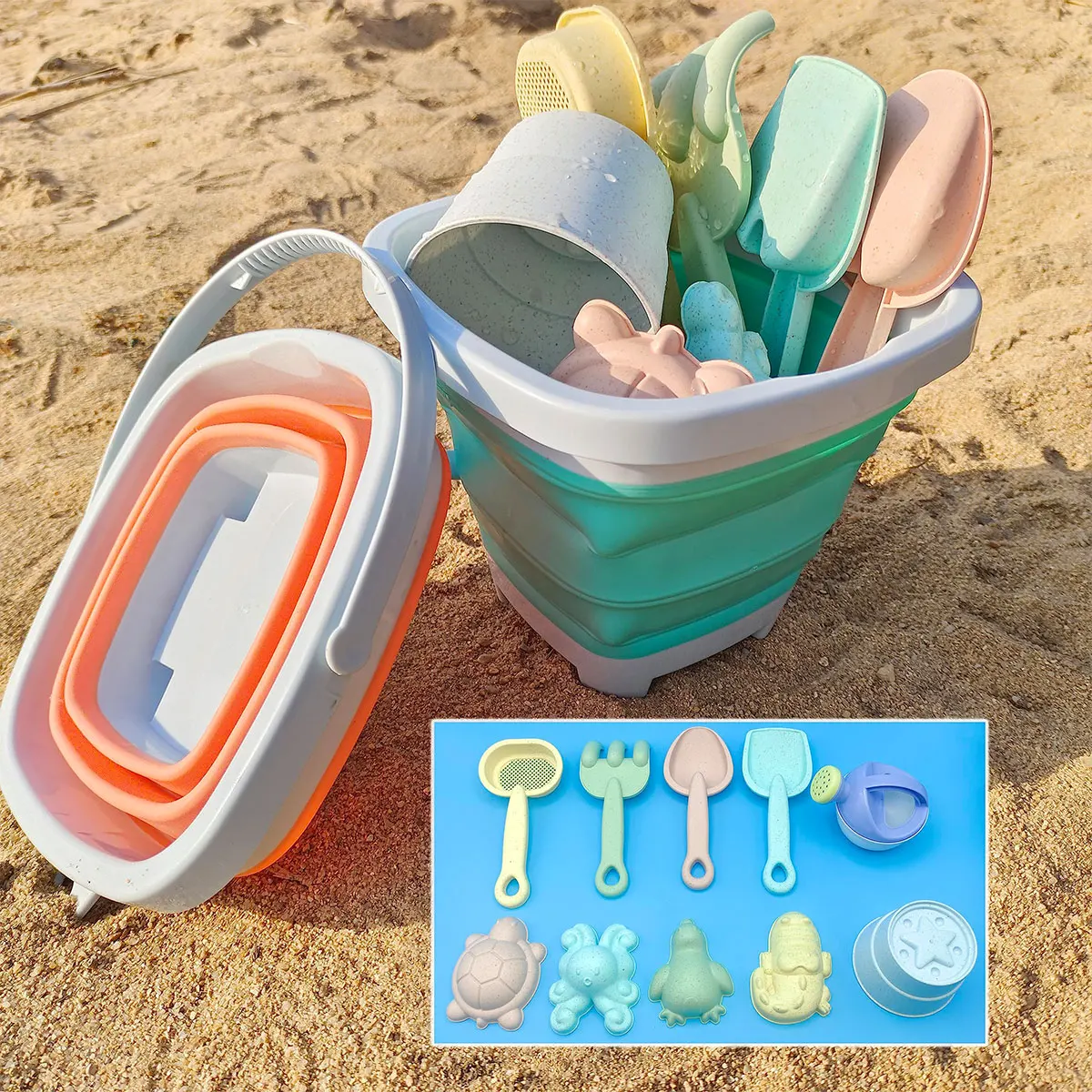 11/5/1 PCS Zestaw do zabawy w piasek na plaży Składane wiaderko Letnie zabawki dla dzieci Gry na świeżym… 11/5/1 PCS Zestaw do zabawy w piasek na plaży Składane wiaderko Letnie zabawki dla dzieci Gry na świeżym…