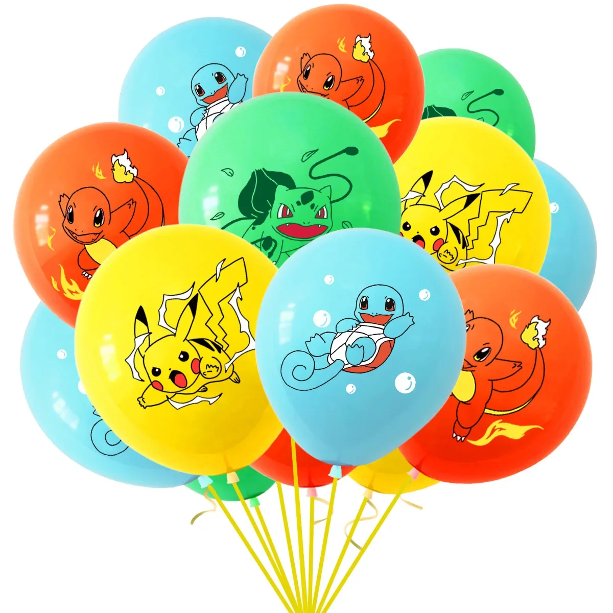 12/24 szt. 12-calowe balony Pokémon Pikachu Kawaii Anime Akcesoria Śliczny Elf Dekoracja na Przyjęcie…