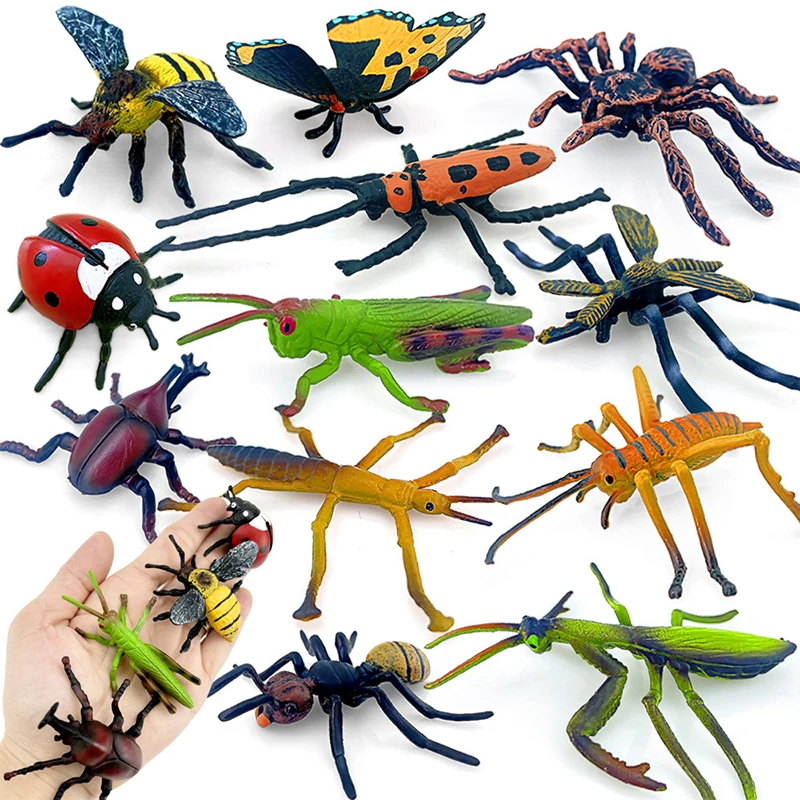 12 sztuk dzikie owady zwierzęta zestaw modeli motyl skorpion modliszka cykada jaszczurka figurki miniaturowe… 12 sztuk dzikie owady zwierzęta zestaw modeli motyl skorpion modliszka cykada jaszczurka figurki miniaturowe…