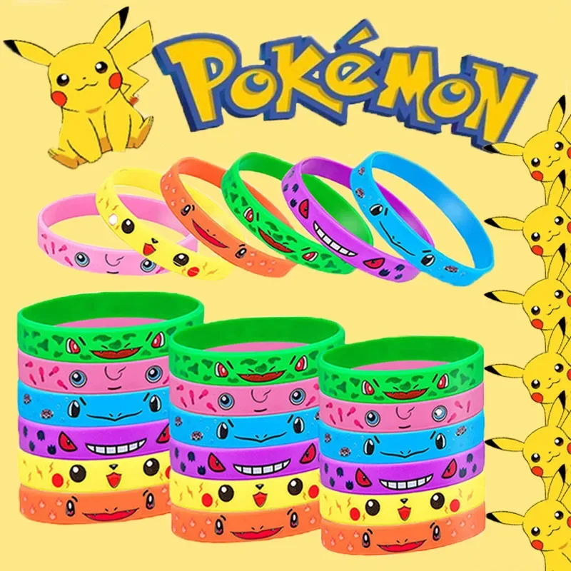 12 sztuk Pokemon bransoletka Anime Pikachu Charmander dzieci Cartoon silikonowe opaska na nadgarstek… 12 sztuk Pokemon bransoletka Anime Pikachu Charmander dzieci Cartoon silikonowe opaska na nadgarstek…
