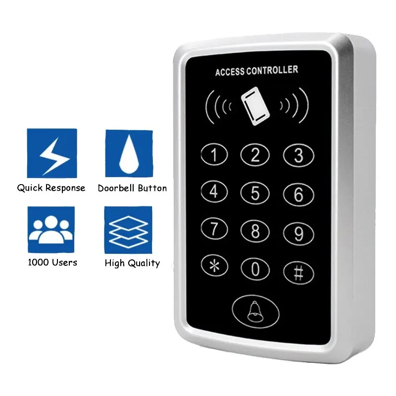 125KHz czytnik karta EM klawiatura kontroli dostępu RFID obsługuje 1000 użytkowników System kontroli dostępu…