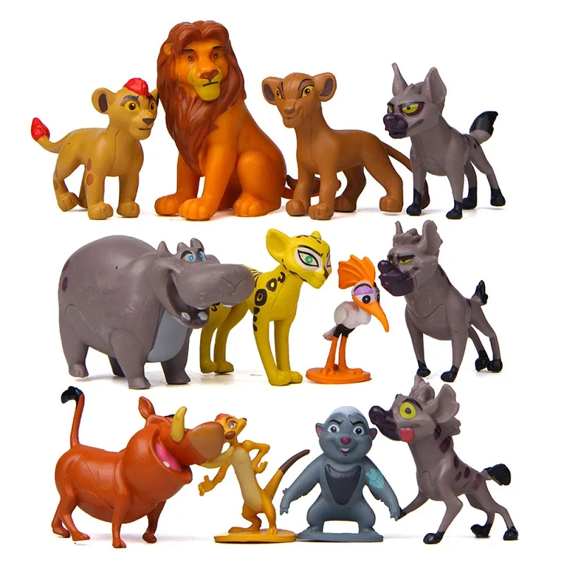 12Pcs/Set Anime Cartoon The Lion Guard King Kion Simba PVC Wysokiej jakości figurki akcji Bunga Beshte Fuli…