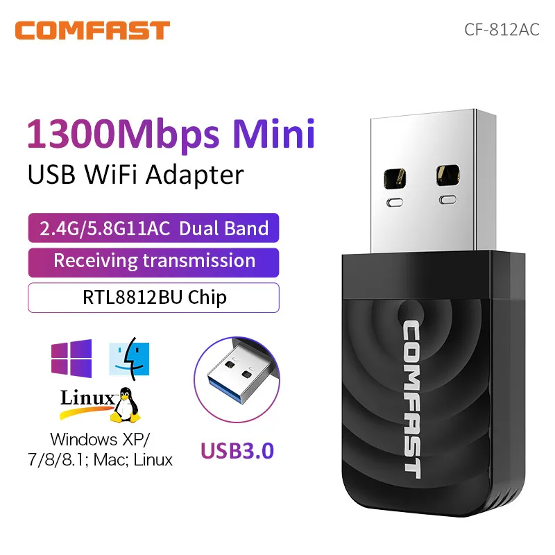1300Mbps USB3.0 Adapter Wi-Fi 2.4G i 5GHz dwuzakresowa bezprzewodowa karta sieciowa 802.11AC antena WiFi… 1300Mbps USB3.0 Adapter Wi-Fi 2.4G i 5GHz dwuzakresowa bezprzewodowa karta sieciowa 802.11AC antena WiFi…