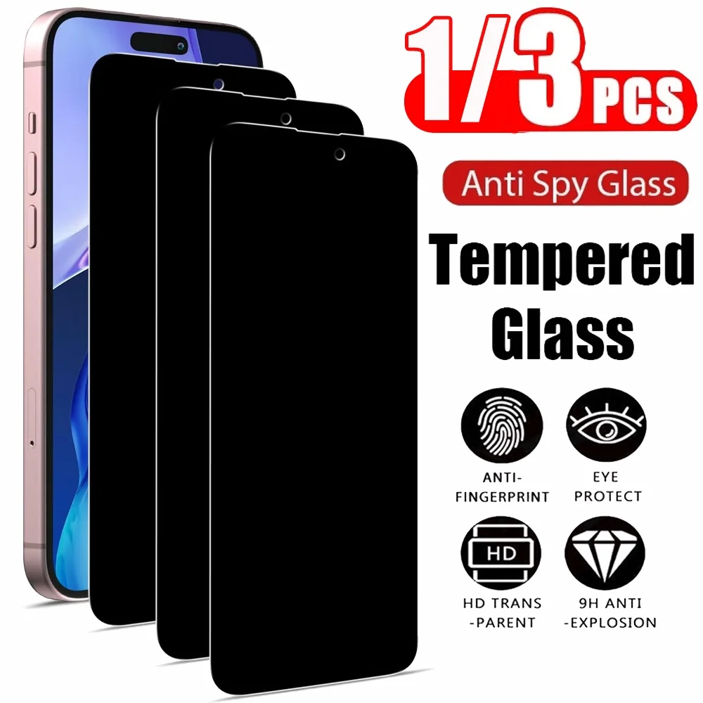 1~3PCS antyszpiegowskie szkło hartowane Dla iPhone 17 17e 16e 16 15 Pro Max Ochrona ekranu prywatności Apple…