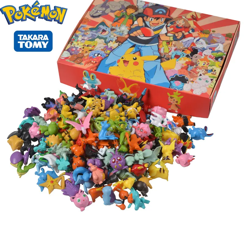 144 styl Pokemon rysunek zabawki Anime Pikachu Model postaci ozdobna dekoracja zbieraj zabawki na prezent na…