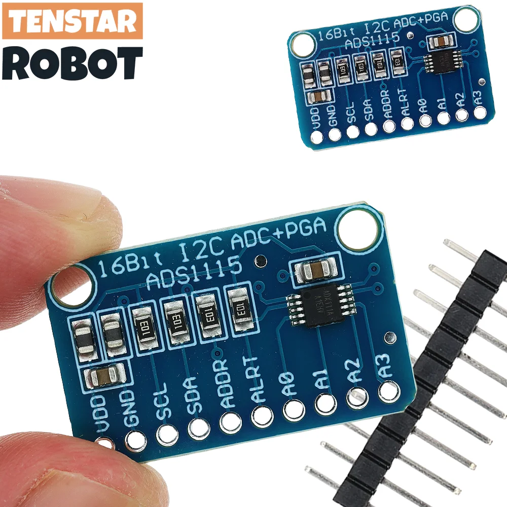 16-bitowy moduł I2C ADS1115 ADC 4-kanałowy z wzmacniaczem Pro Gain 16-bitowy moduł I2C ADS1115 ADC 4-kanałowy z wzmacniaczem Pro Gain