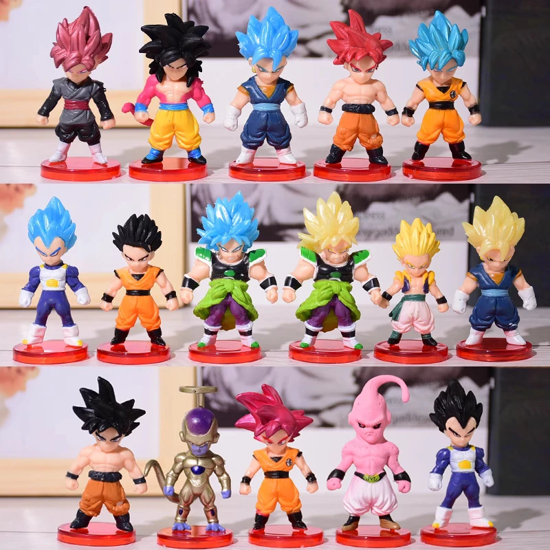 16Pcs/Set Dragon Ball Z Super Saiyan Son Goku Figurka Anime Zabawki Gohan Vegeta Broly Piccolo Majin Buu… 16Pcs/Set Dragon Ball Z Super Saiyan Son Goku Figurka Anime Zabawki Gohan Vegeta Broly Piccolo Majin Buu…