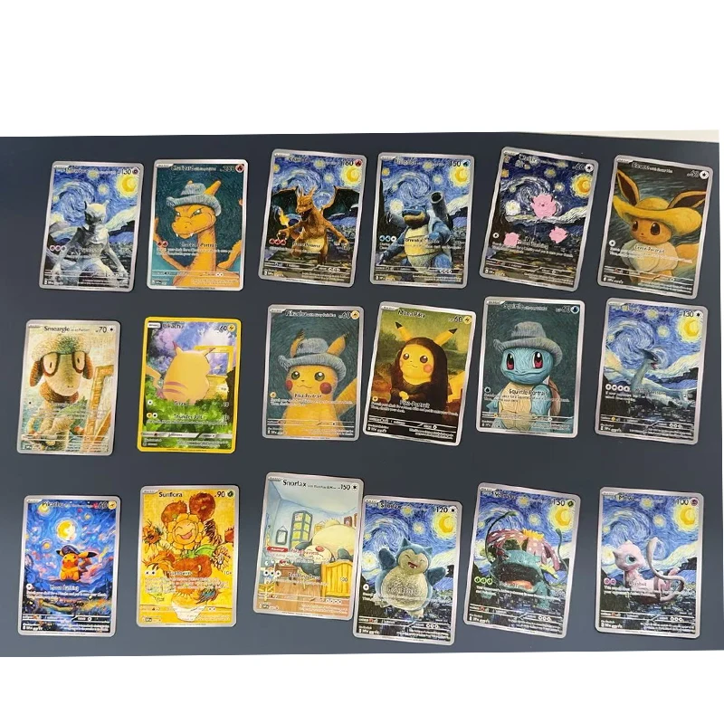 18 sztuk/zestaw DIY Pokemon Pocket Van Gogh Samokontrola Kolekcjonerskie Podpisy Karty Kolekcjonerskie Anime… 18 sztuk/zestaw DIY Pokemon Pocket Van Gogh Samokontrola Kolekcjonerskie Podpisy Karty Kolekcjonerskie Anime…