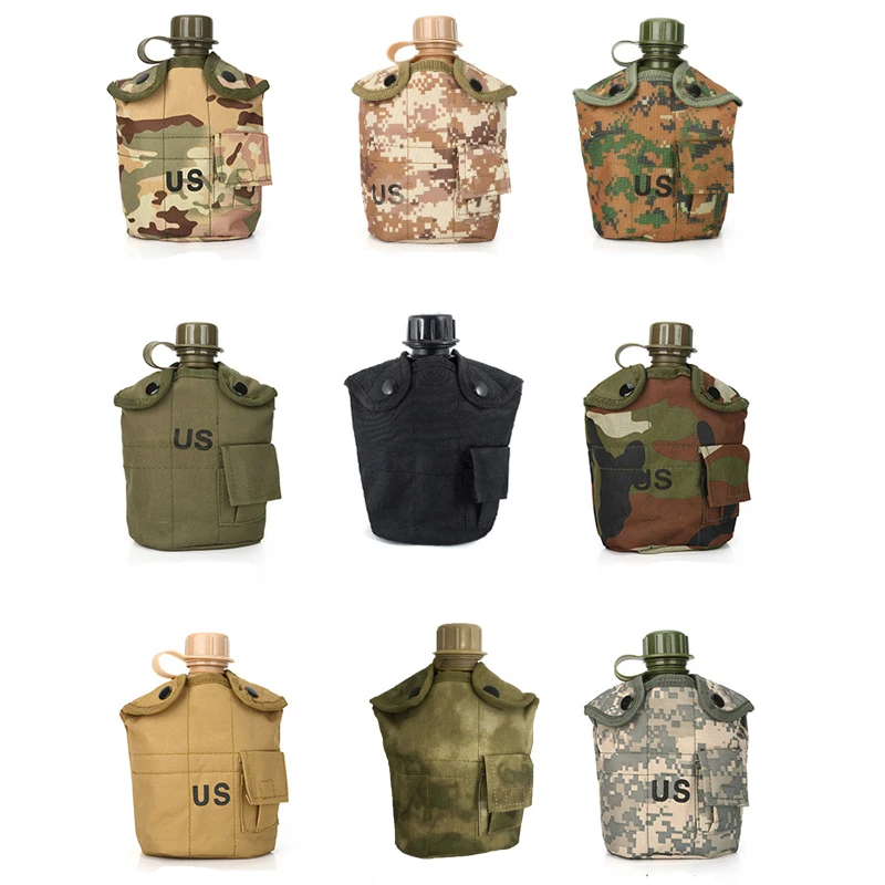 1L Outdoor Miltary Cup Butelka na wodę Aluminiowa butelka na wodę do manierki Taktyczny pokrowiec na czajnik… 1L Outdoor Miltary Cup Butelka na wodę Aluminiowa butelka na wodę do manierki Taktyczny pokrowiec na czajnik…